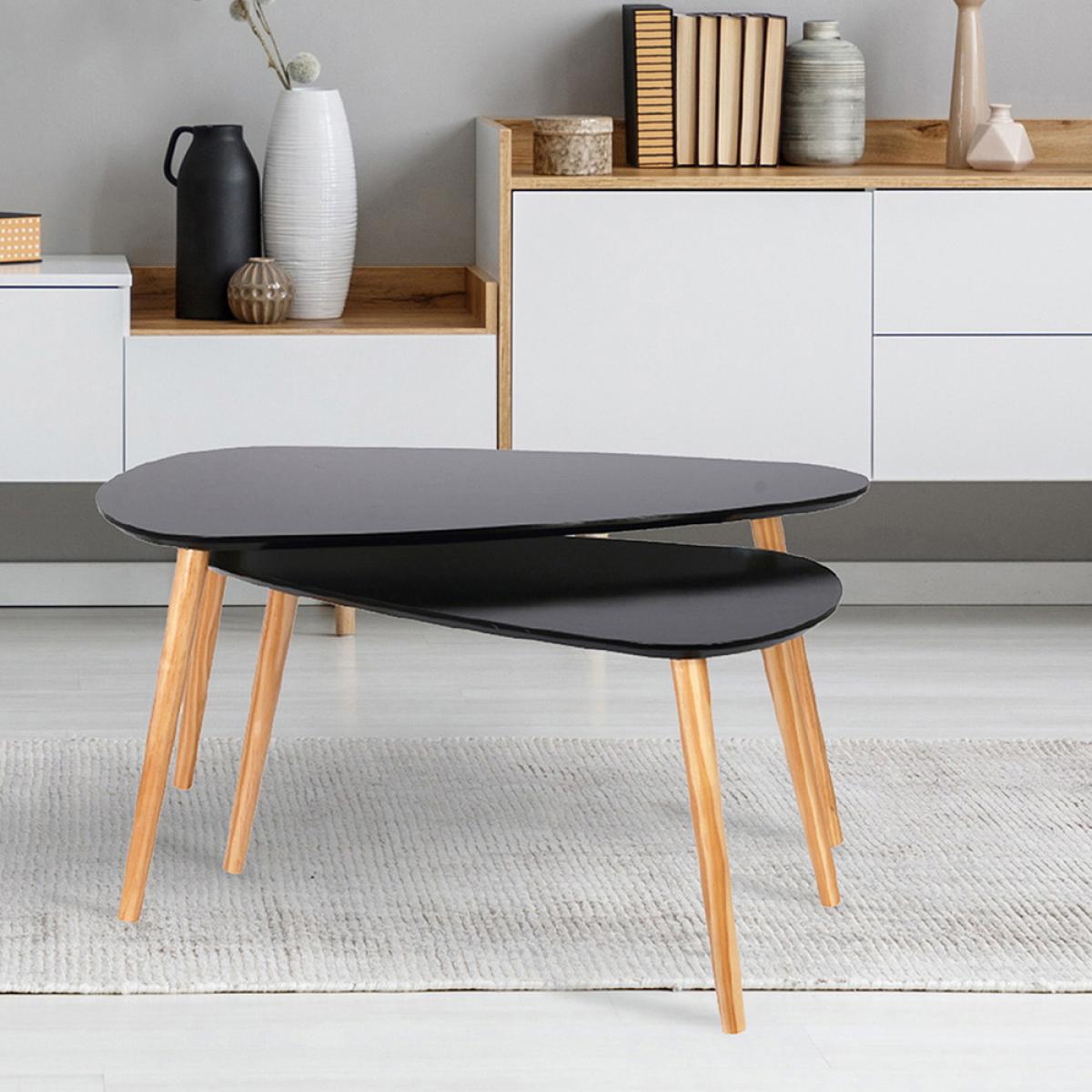 Jgo. 2 mesas nido negras