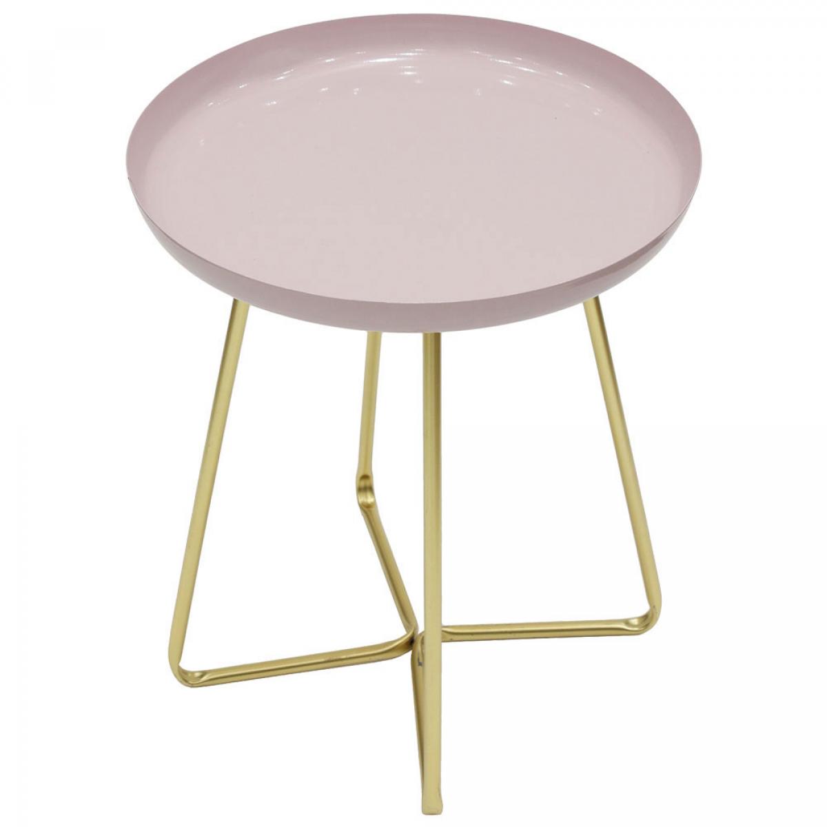 Mesa auxiliar rosa d.40 cm