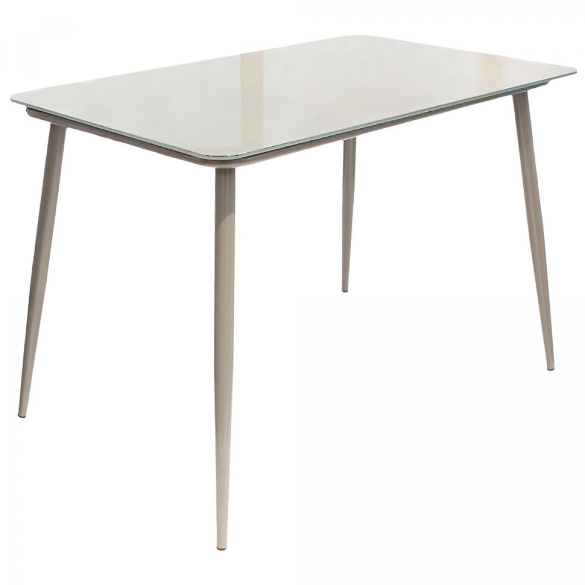 Mesa cristal gris 100x70 cm