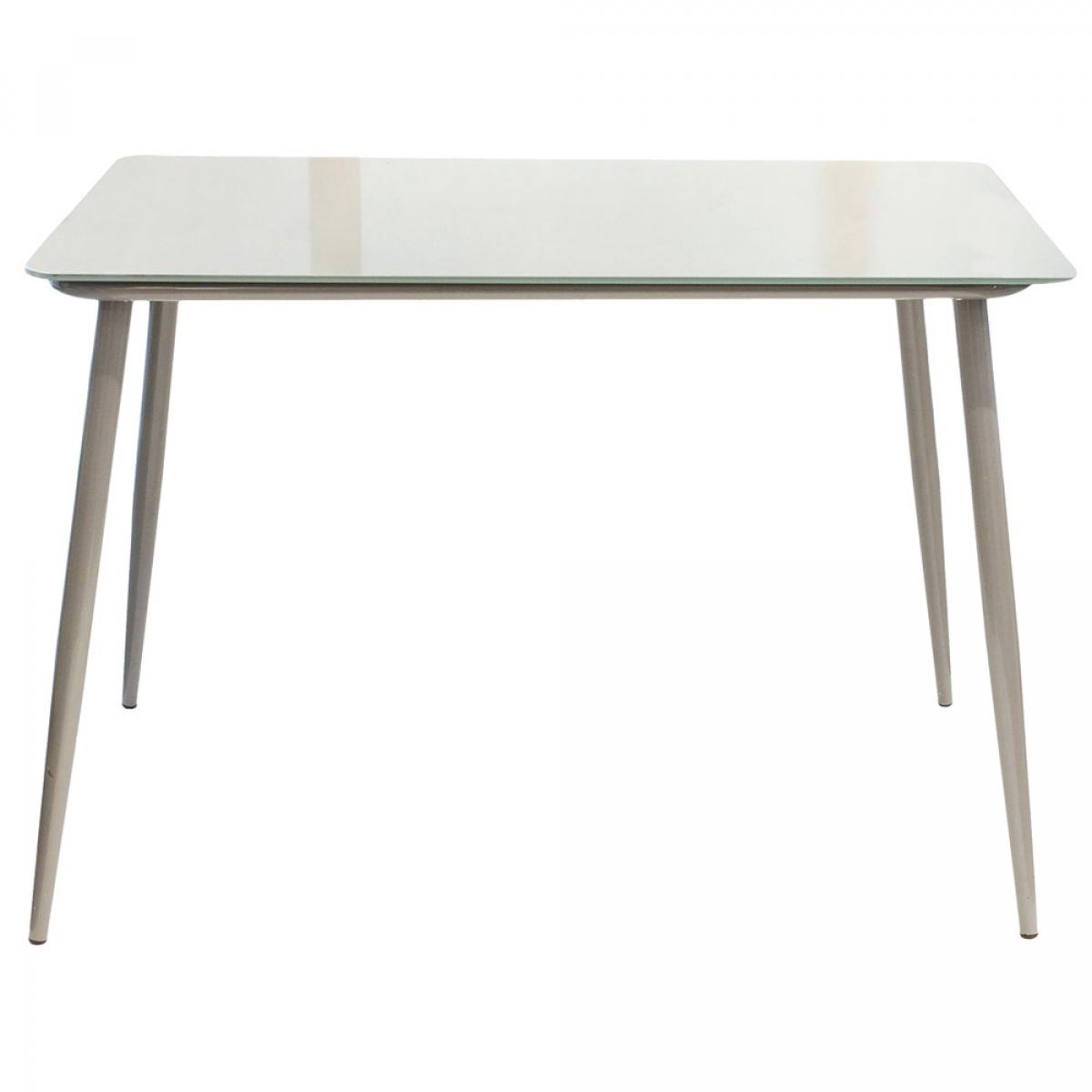 Mesa cristal gris 100x70 cm