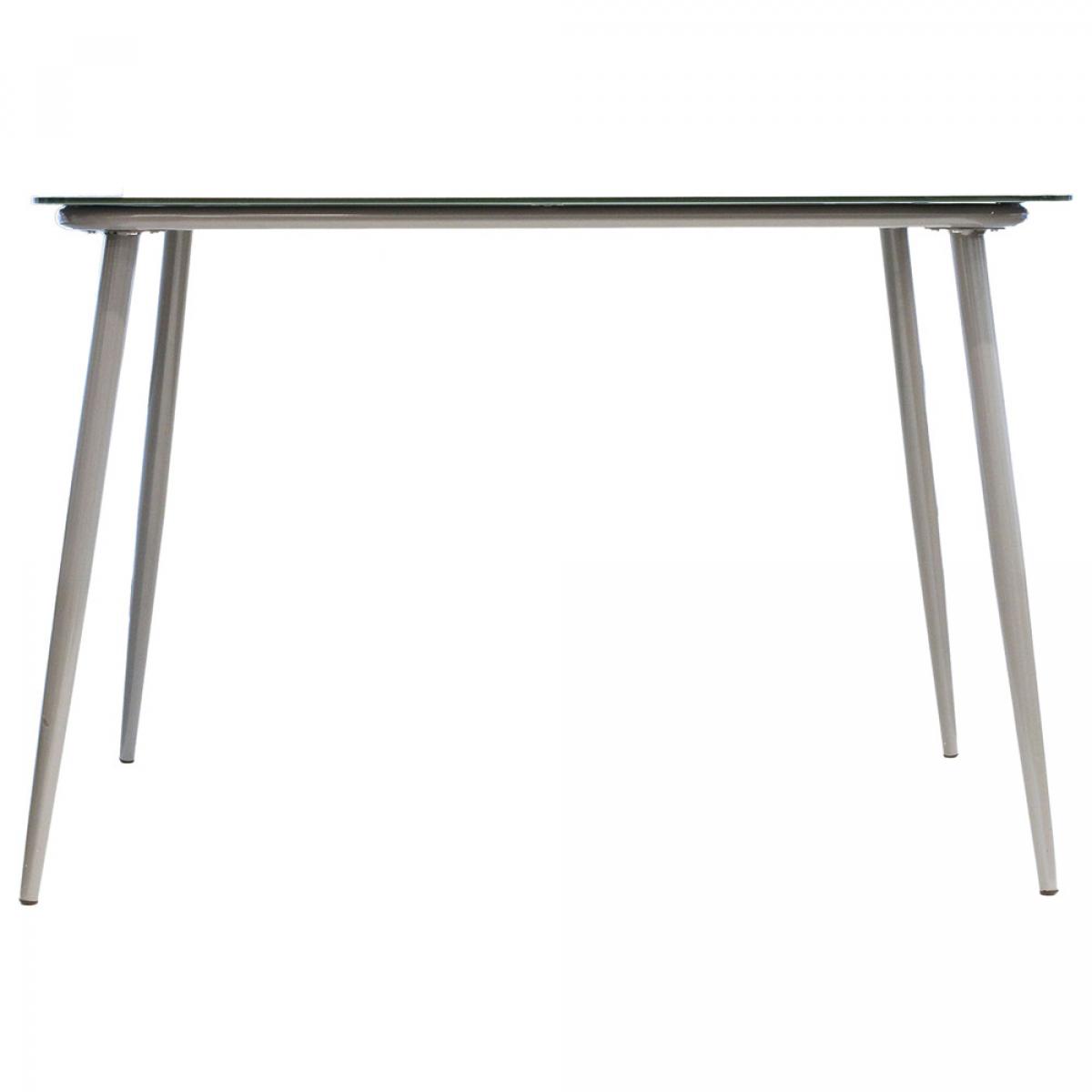 Mesa cristal gris 100x70 cm