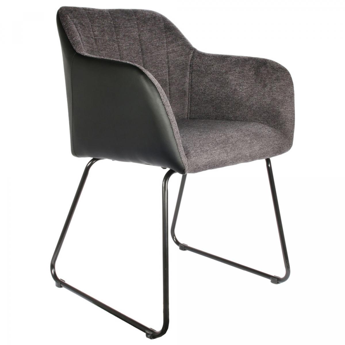 Set 2 butacas gris negra memphis