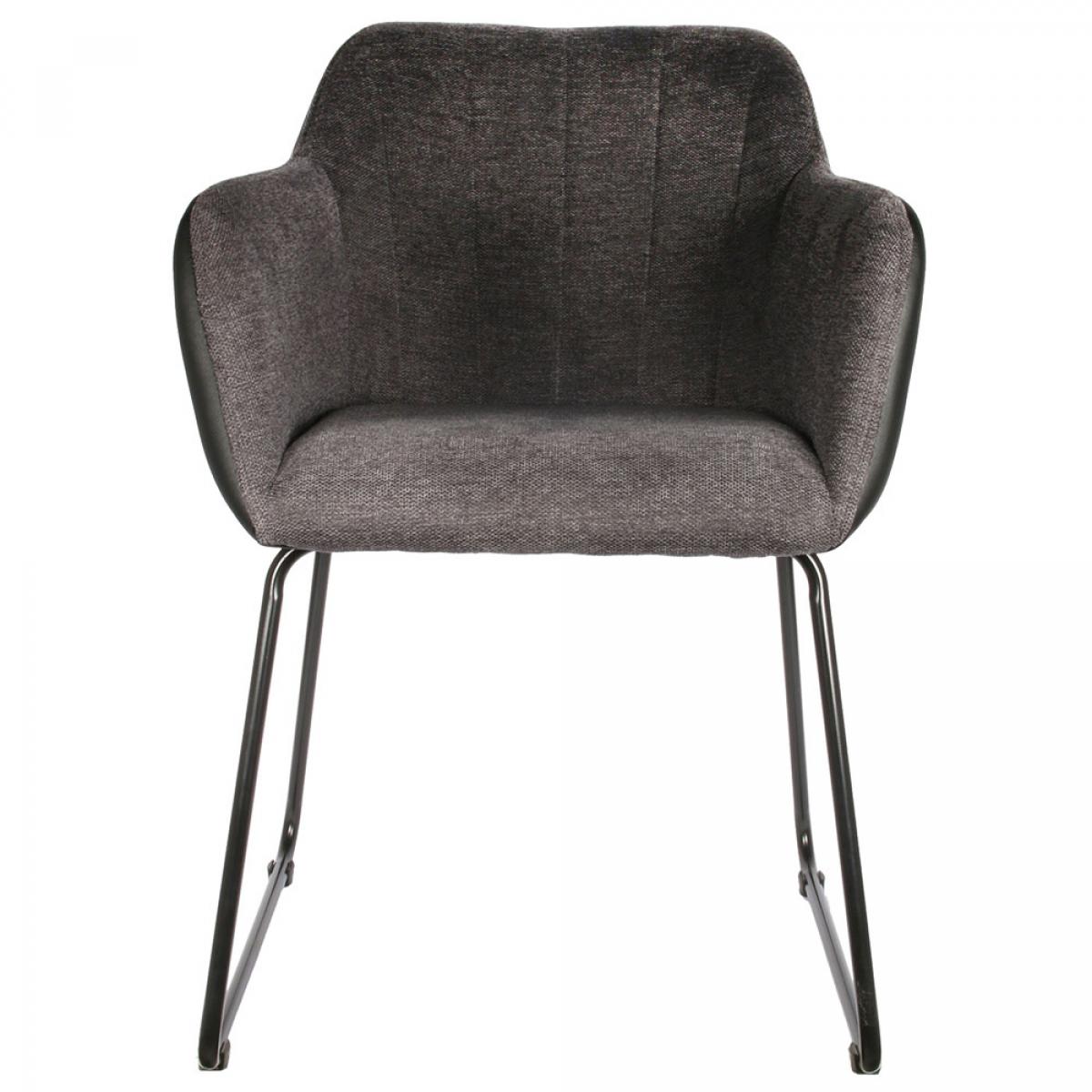 Set 2 butacas gris negra memphis