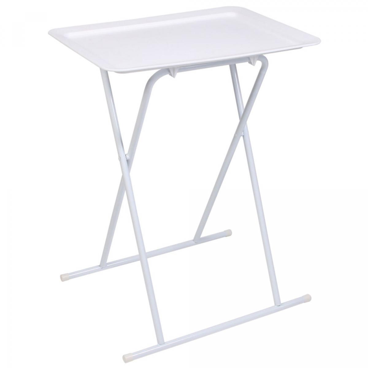 Mesa bandeja plegable blanca