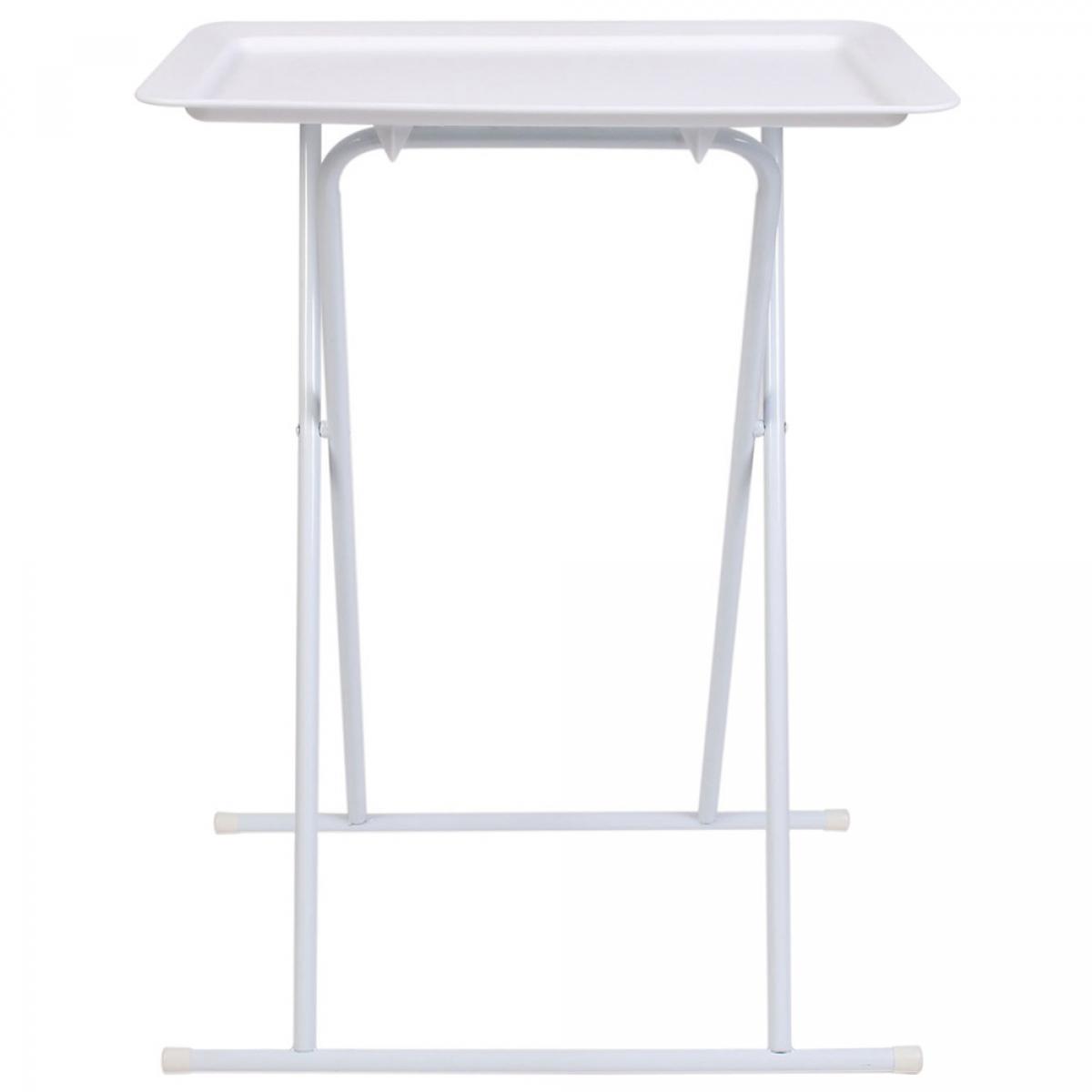 Mesa bandeja plegable blanca