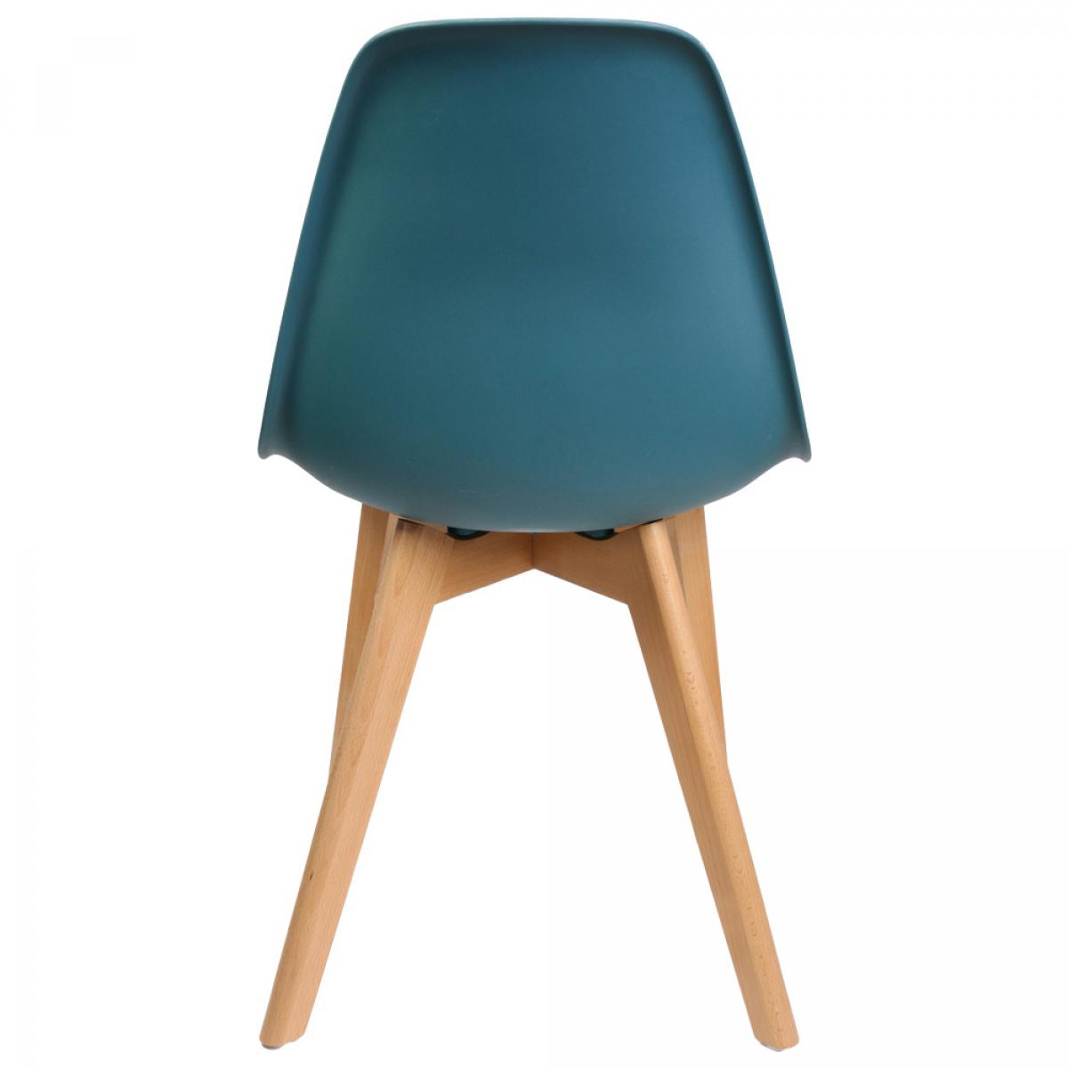 Set 4 sillas escandinavas azul turques