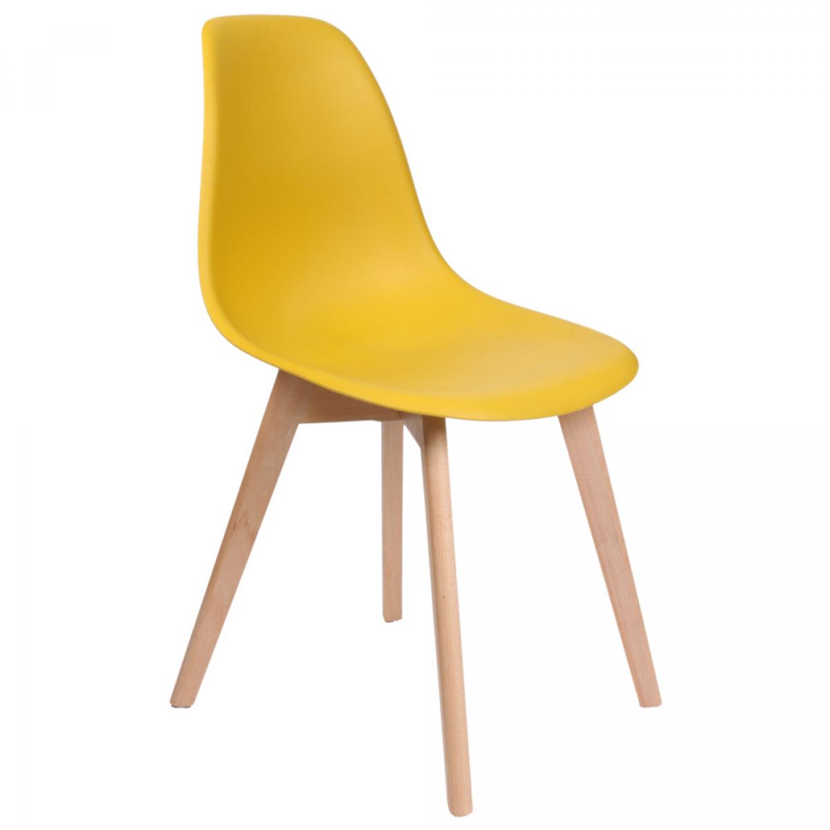 Set 2 sillas escandinavas mostaza