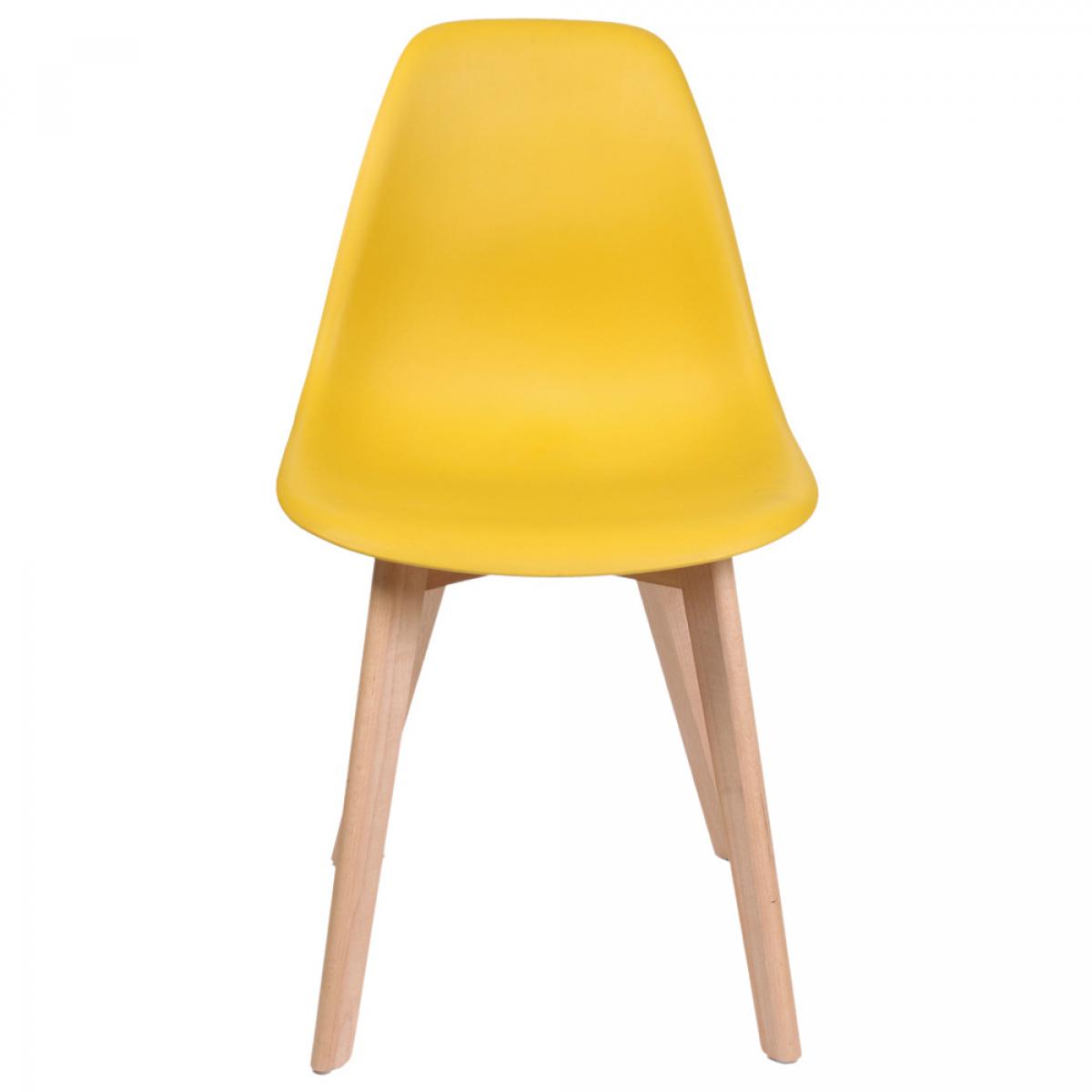 Set 2 sillas escandinavas mostaza