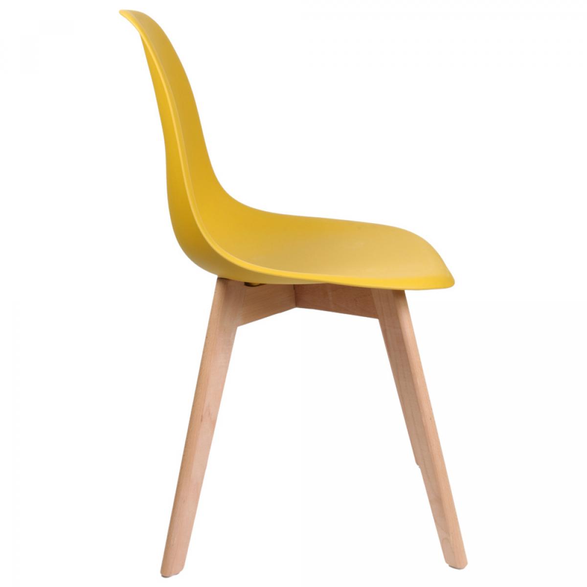 Set 2 sillas escandinavas mostaza