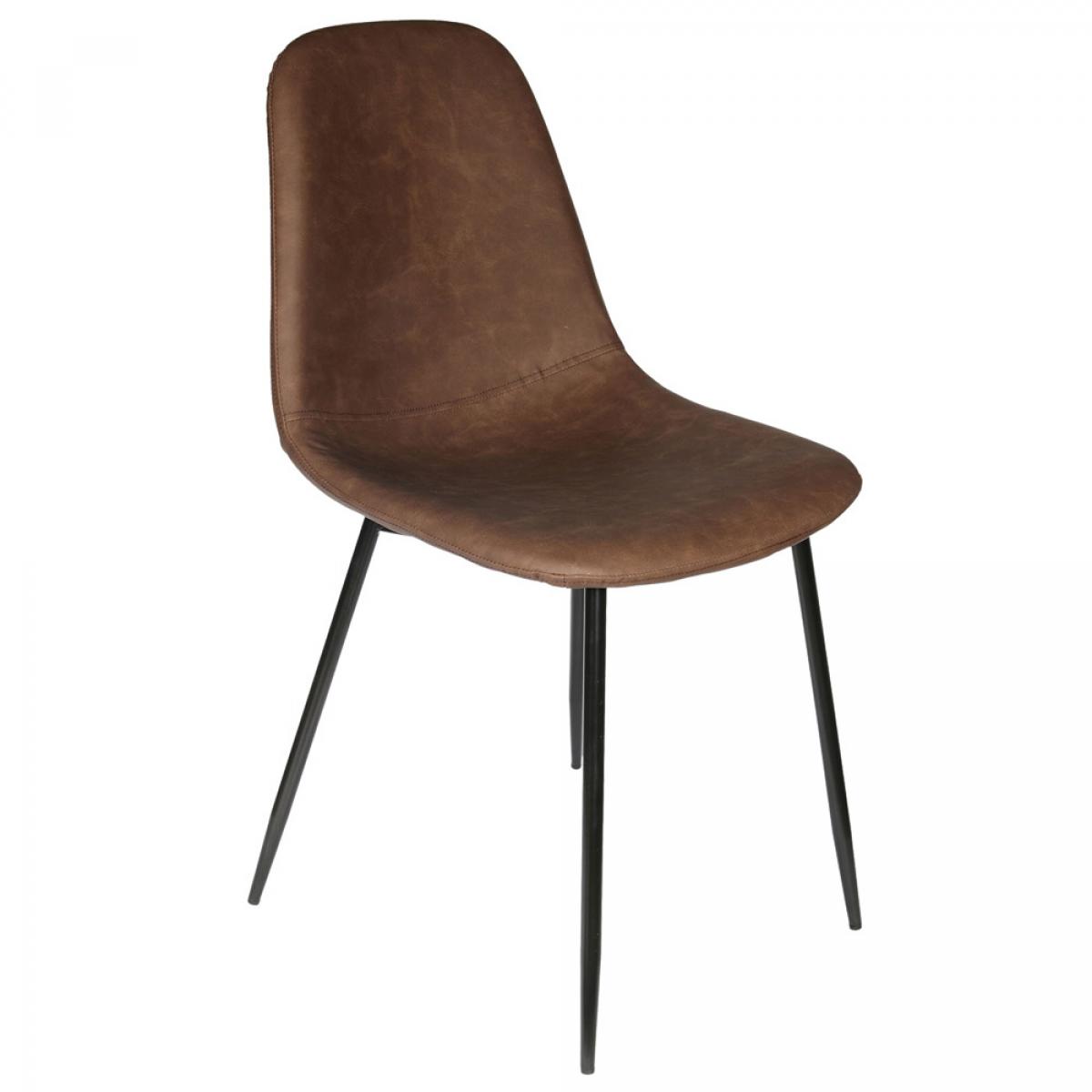 Set 4 sillas marrón amber