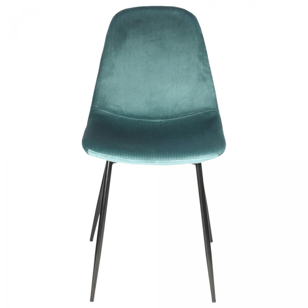 Set 4 sillas terciopelo azul giulia