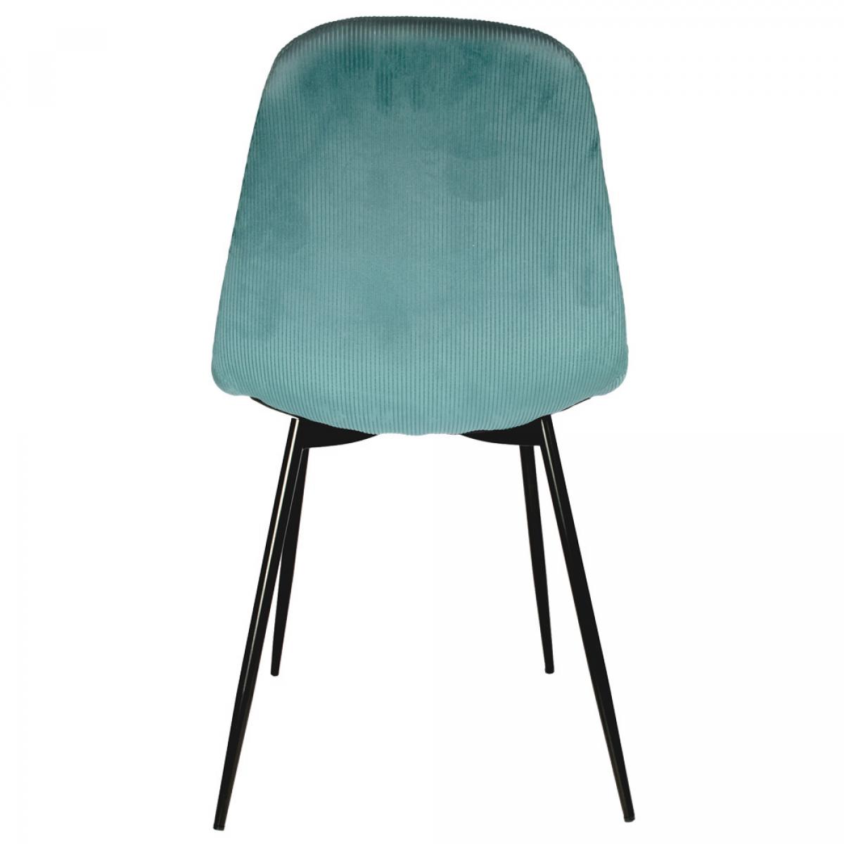 Set 4 sillas terciopelo azul giulia