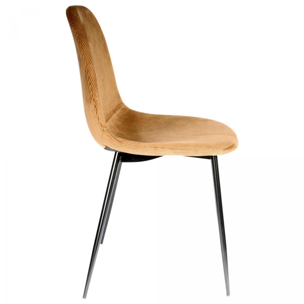 Set 4 sillas terciopelo mostaza giuli