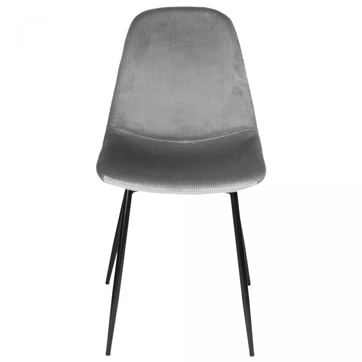 Set 4 sillas terciopelo gris giulia