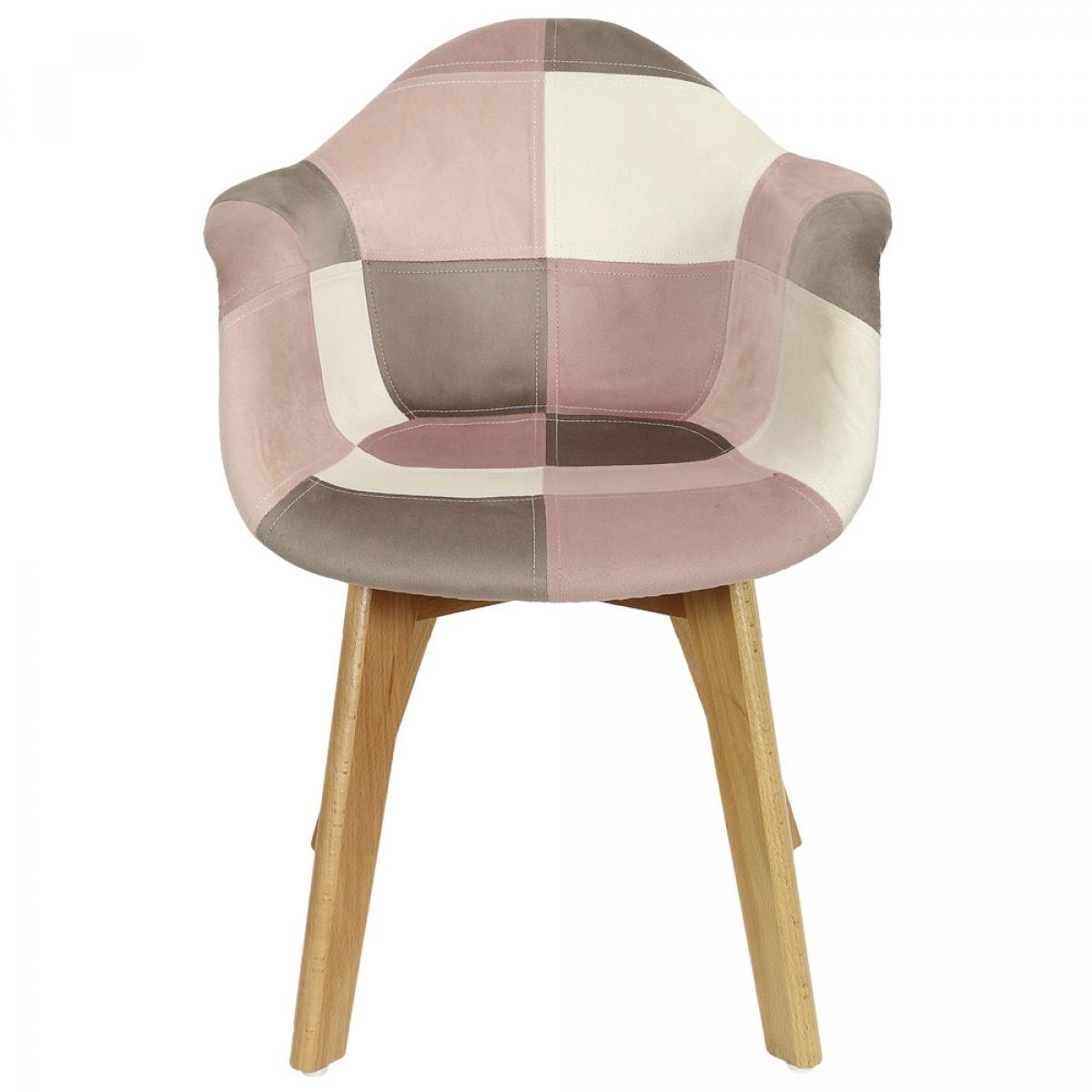 Set 2 butacas patchwork infantil rosa