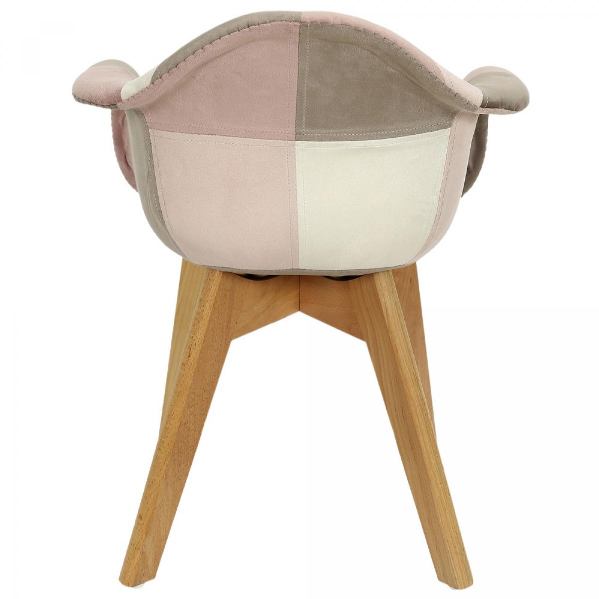 Set 2 butacas patchwork infantil rosa