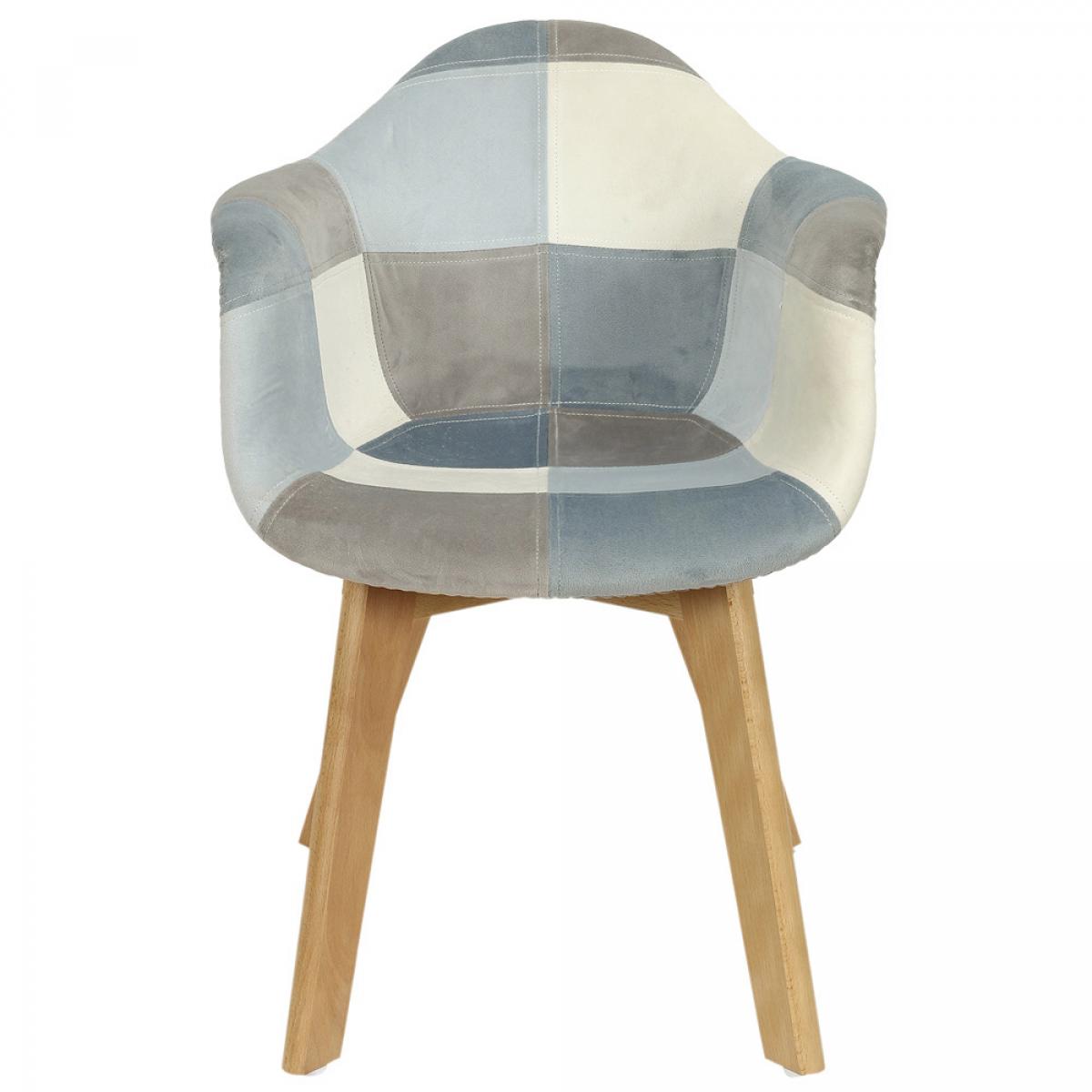 Set 2 butacas patchwork infantil azul