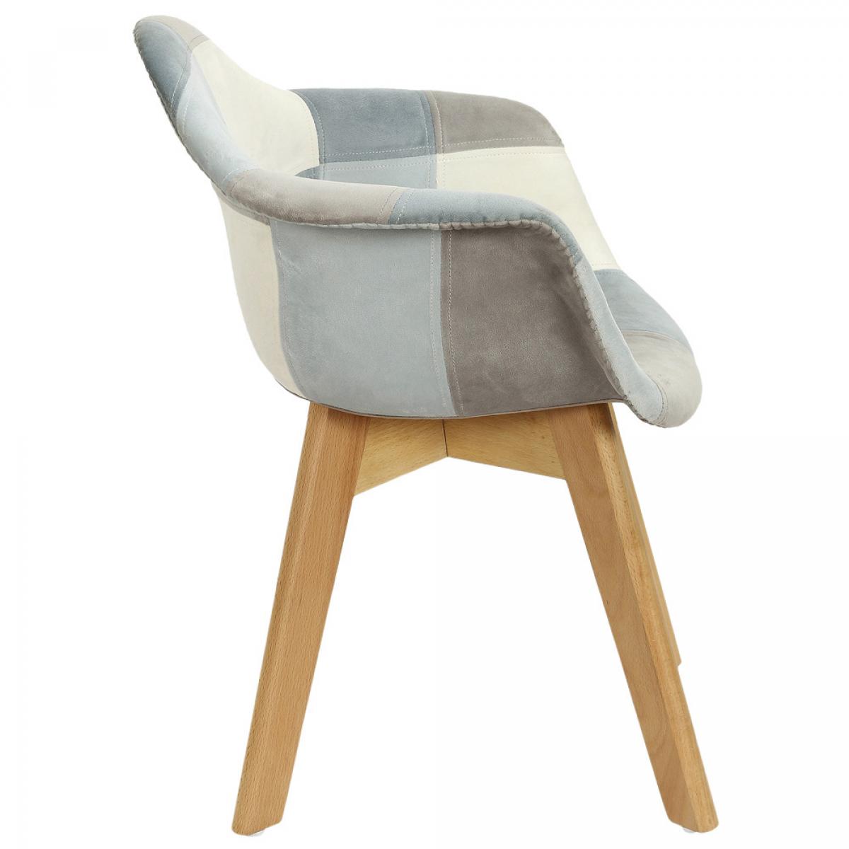 Set 2 butacas patchwork infantil azul