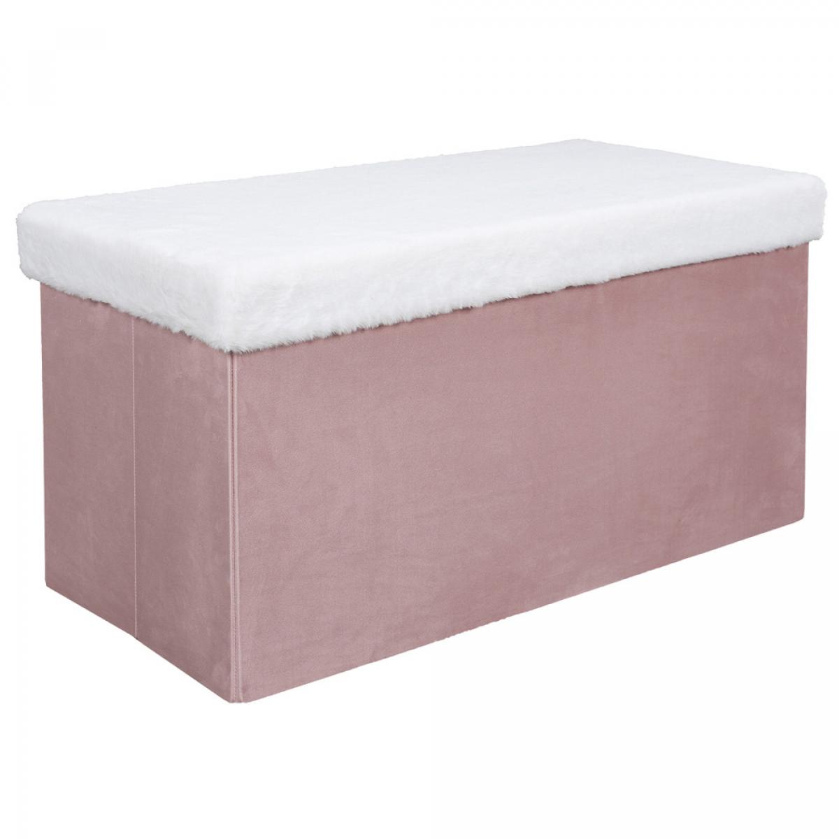 Banco puf plegable rosablanco