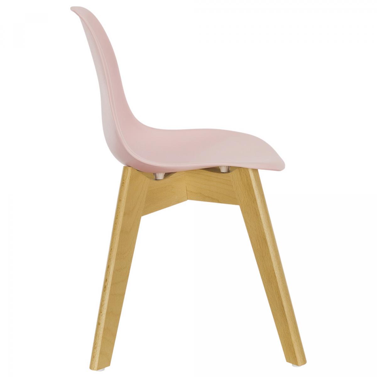 Set 2 sillas infantil rosa scandinava