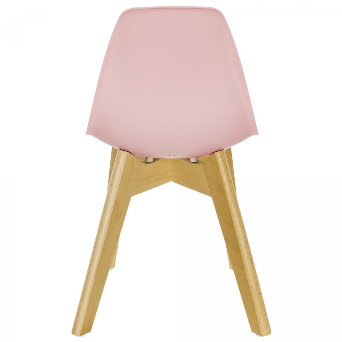 Set 2 sillas infantil rosa scandinava