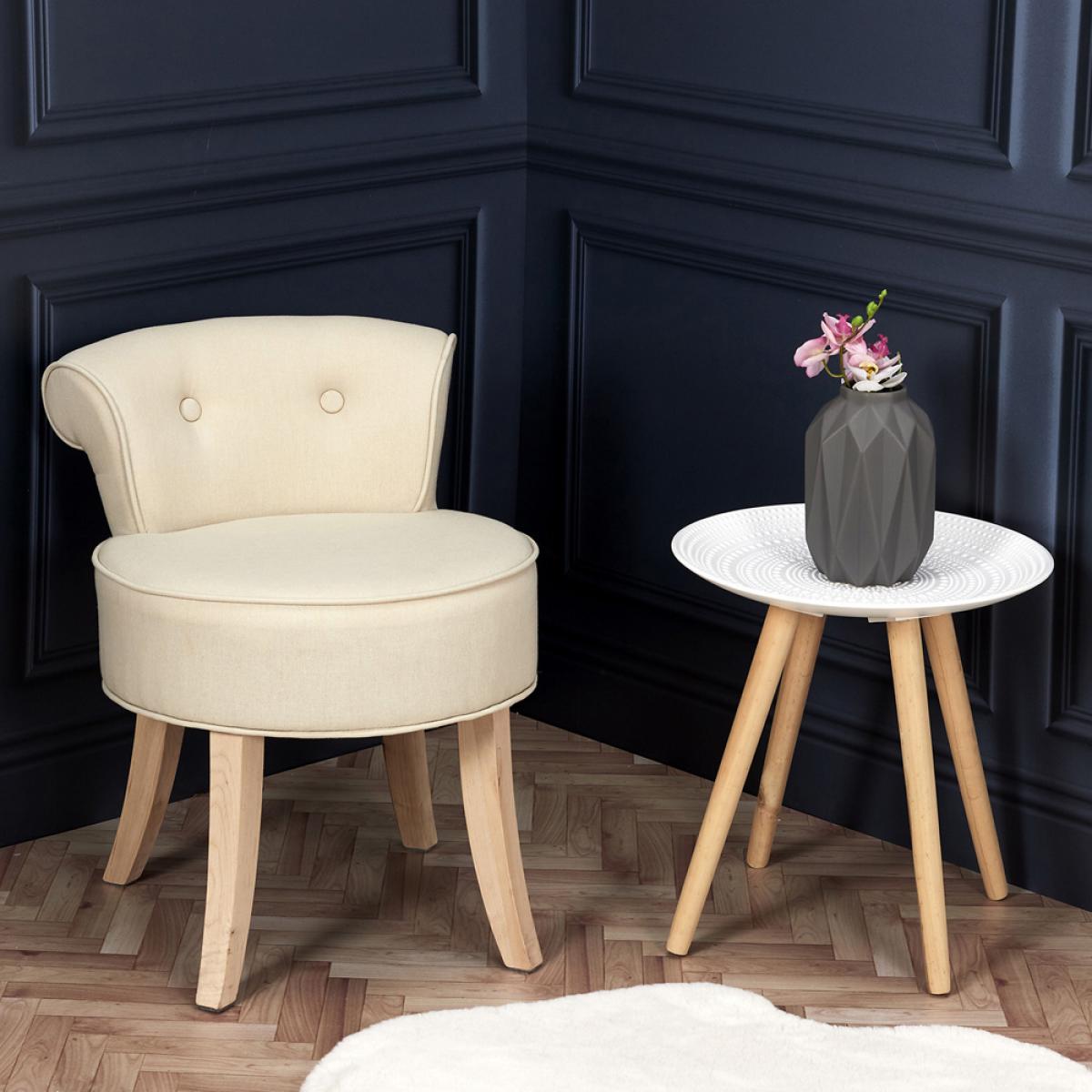 Taburete 46x46 h.61 cm beige