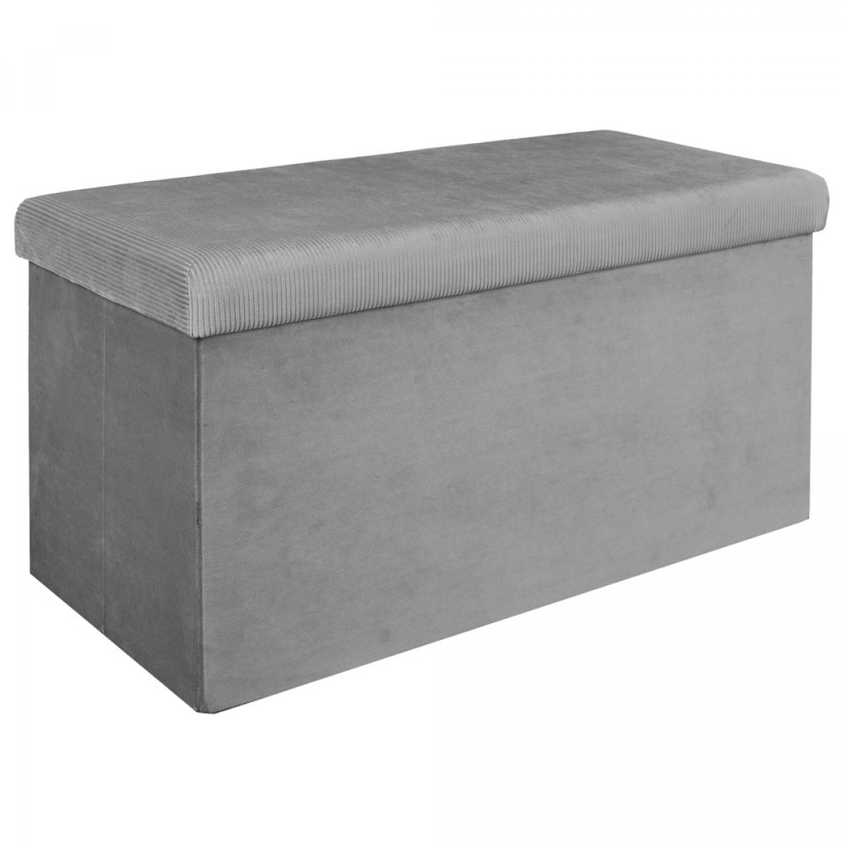 Banco puf plegable gris tercio