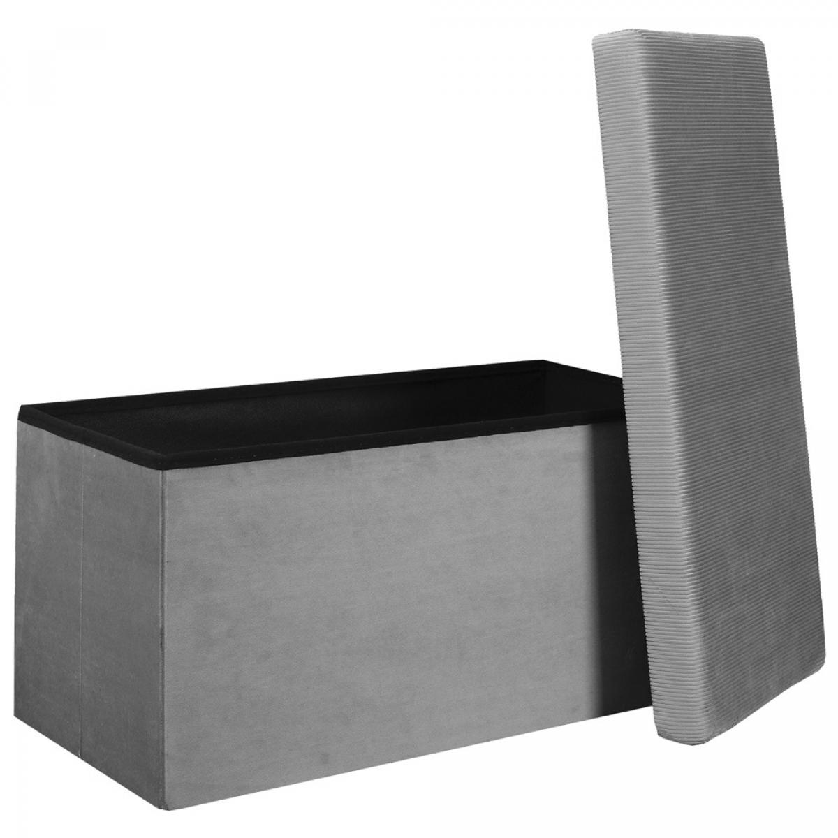 Banco puf plegable gris tercio