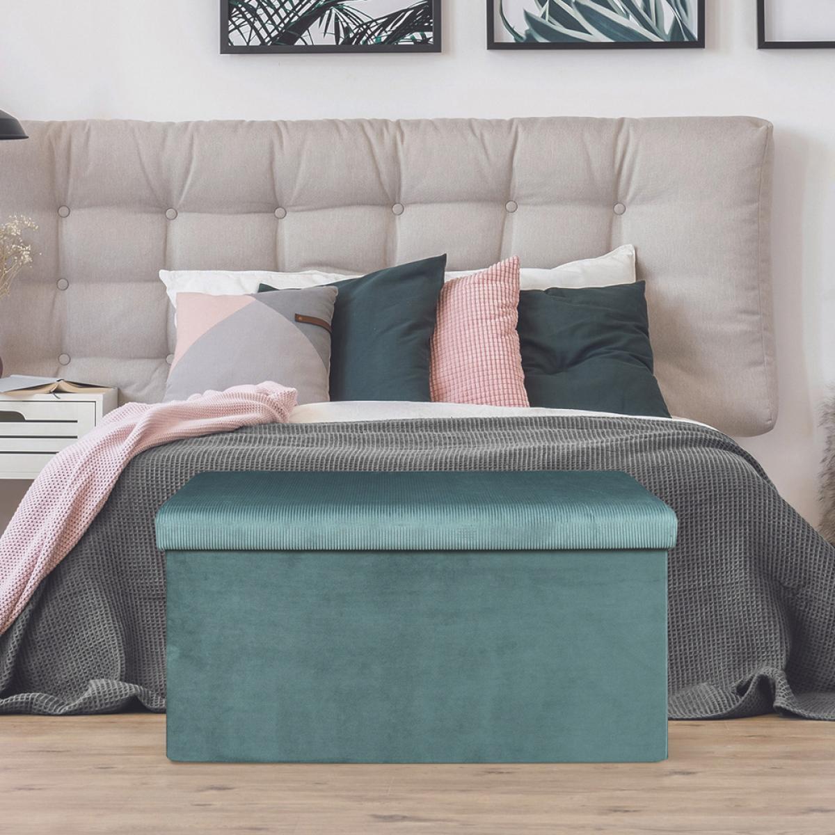 Banco puf plegable azul tercio