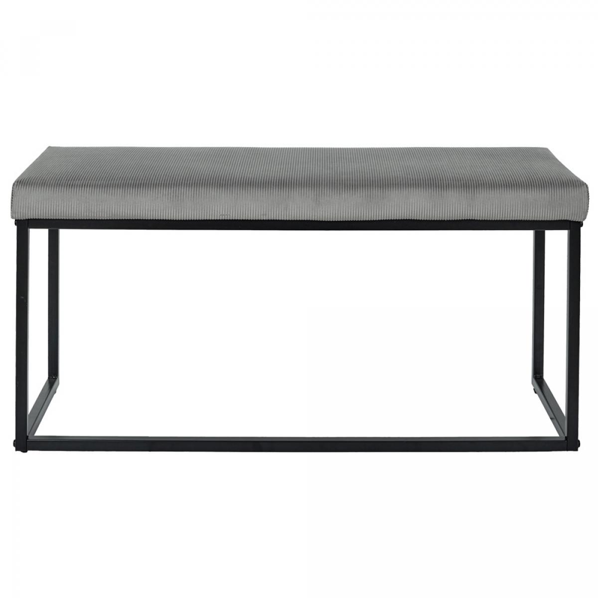 Banco 100x39 h.49 cm gris