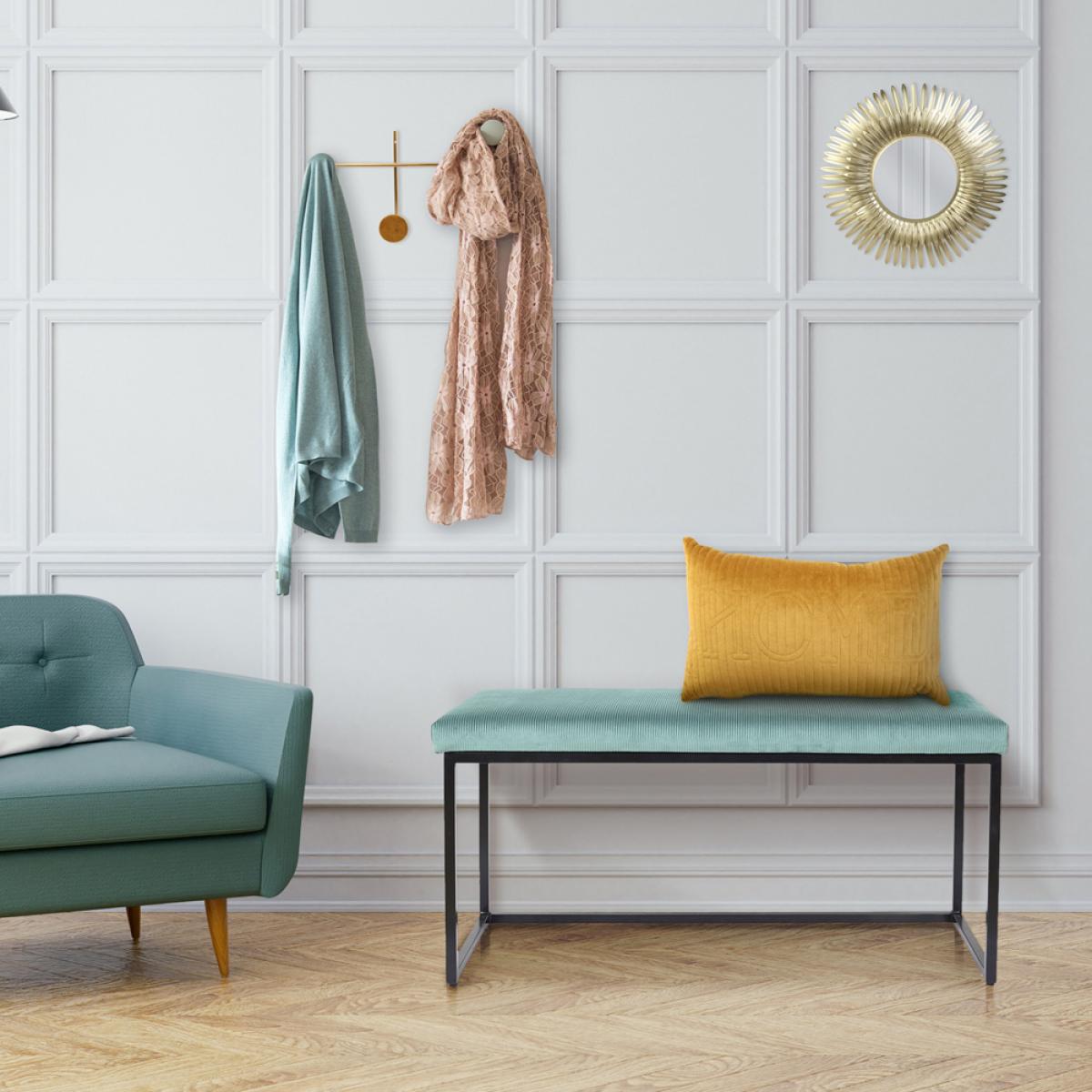 Banco 100x39 h.49 cm azul