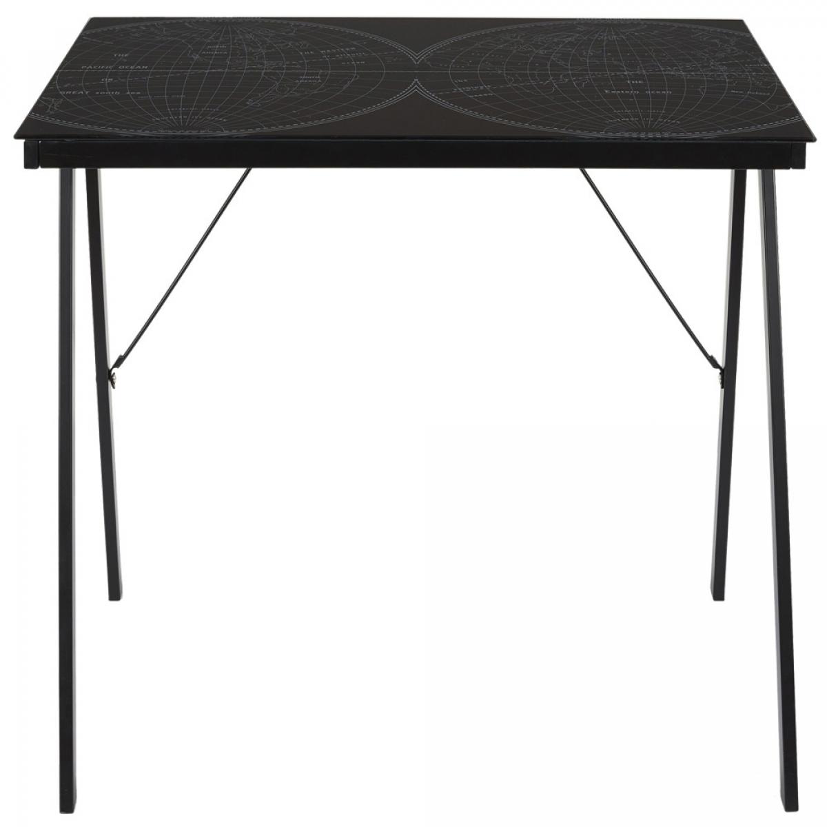 Escritorio mapamundi negro