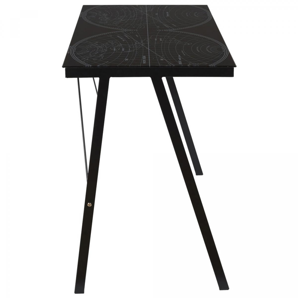 Escritorio mapamundi negro