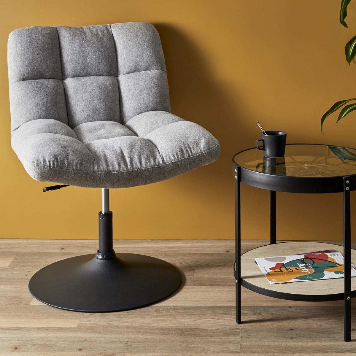 Butaca giratoria gris