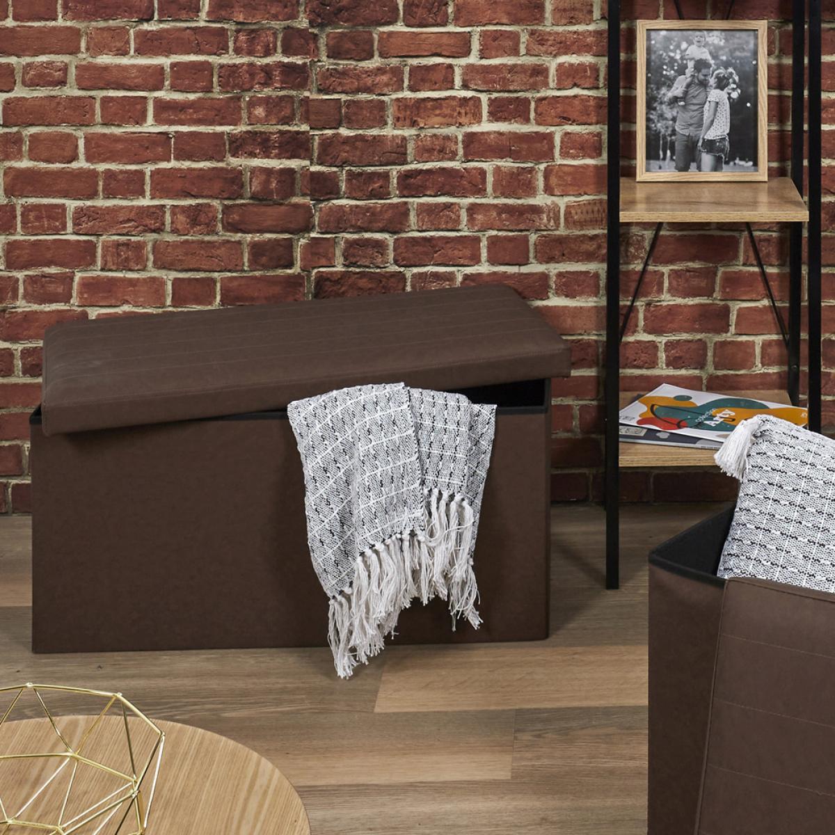 Banco puf plegable marrón