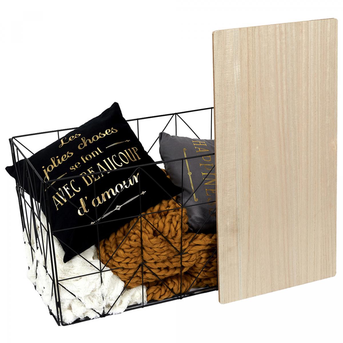 Mesa varilla plegable negra