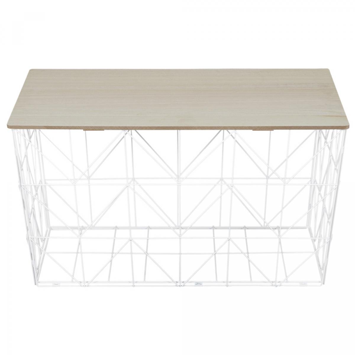 Mesa varilla plegable blanca