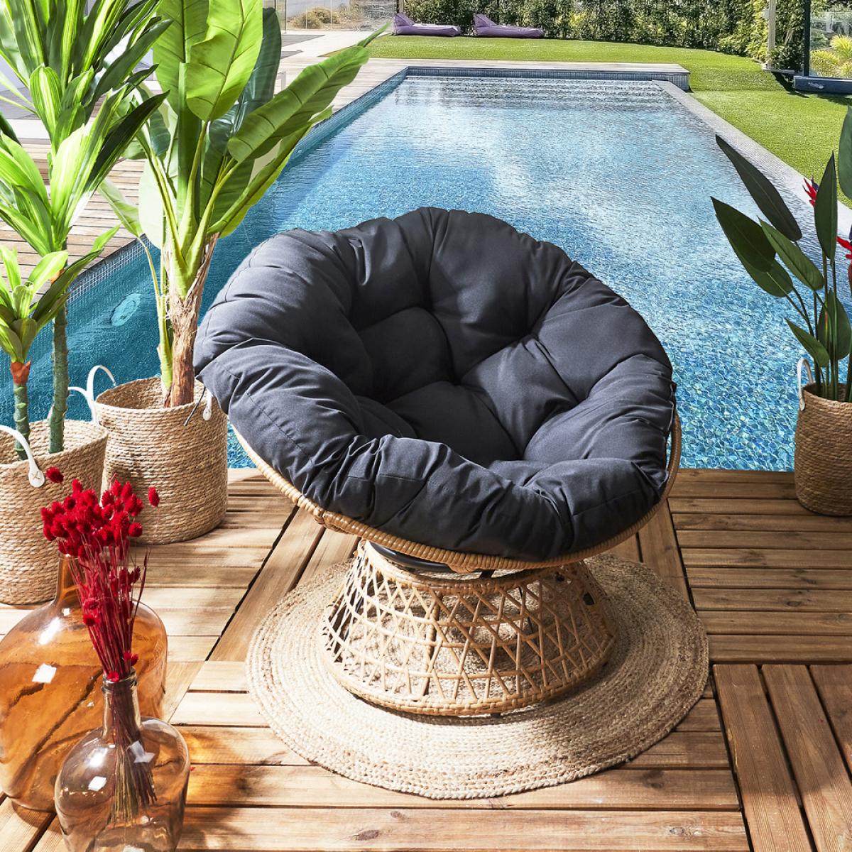 Butaca giratoria cancún negra