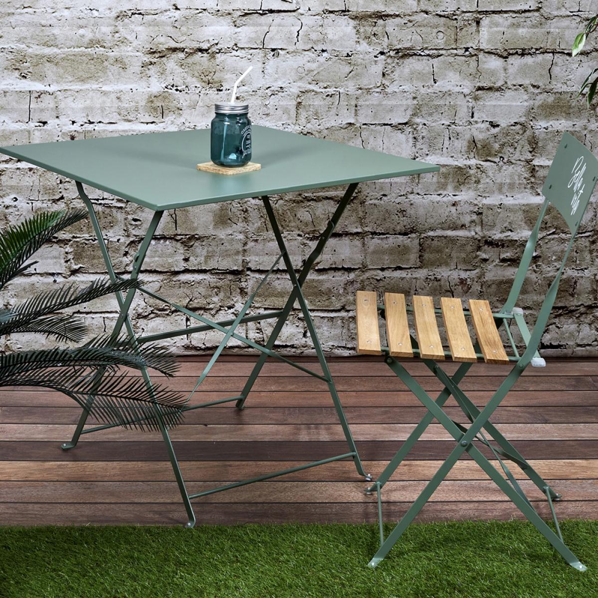 Mesa plegable 70x70x71 cm verd