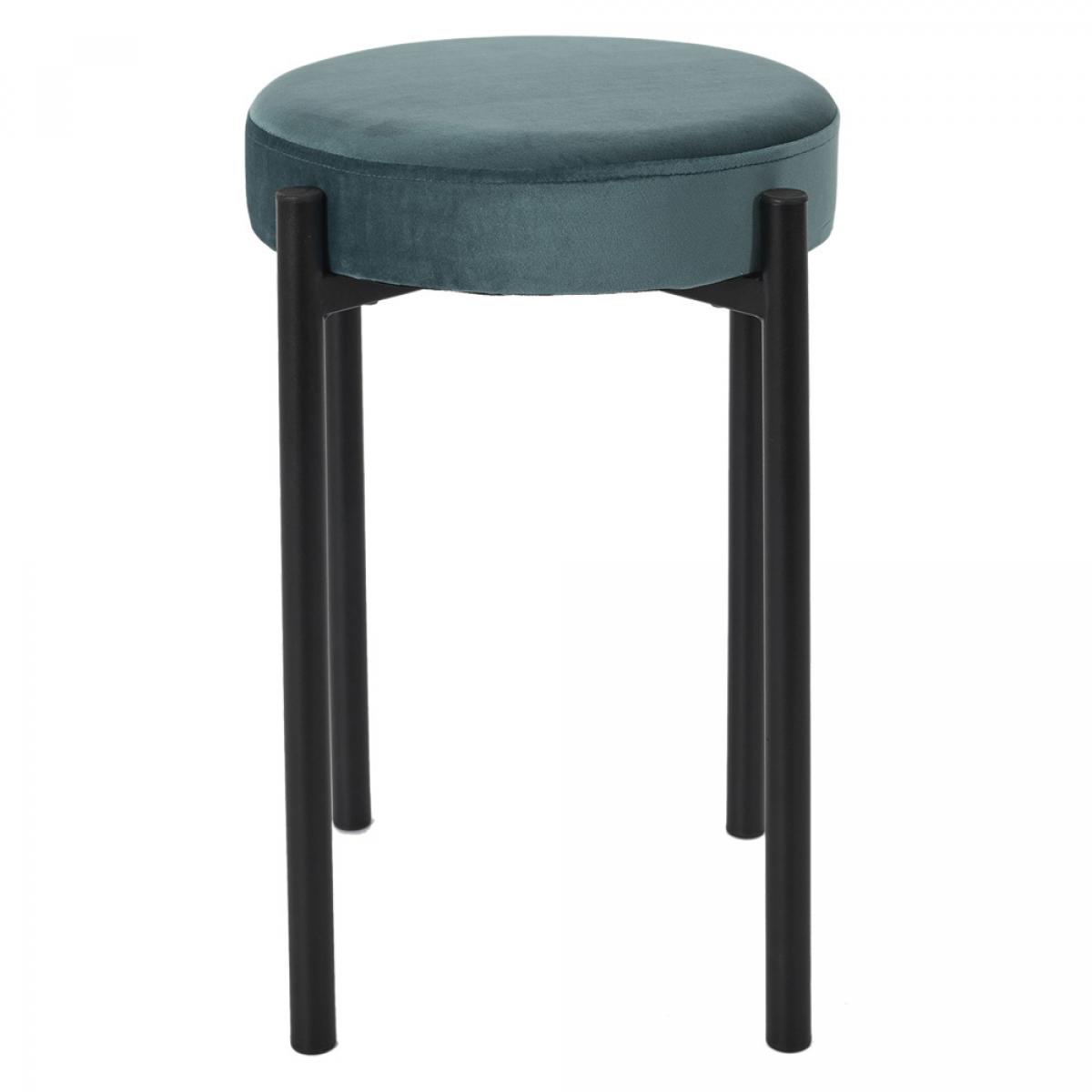Set 4 taburetes terciopelo verde azul