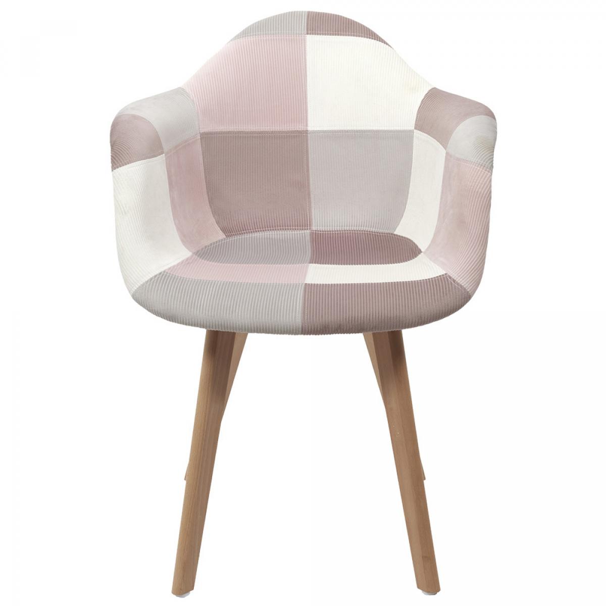 Set 2 sillas butaca patchw. rosa