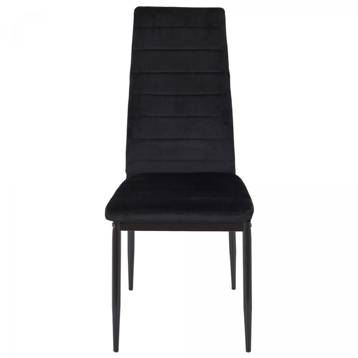 Set 2 sillas terciopelo negro víctor