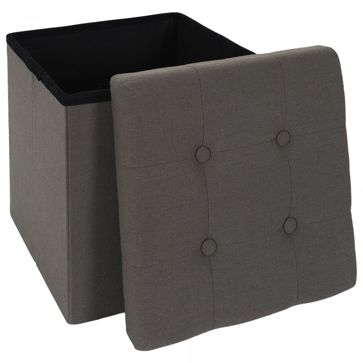 Caja puf plegable eleonor gris