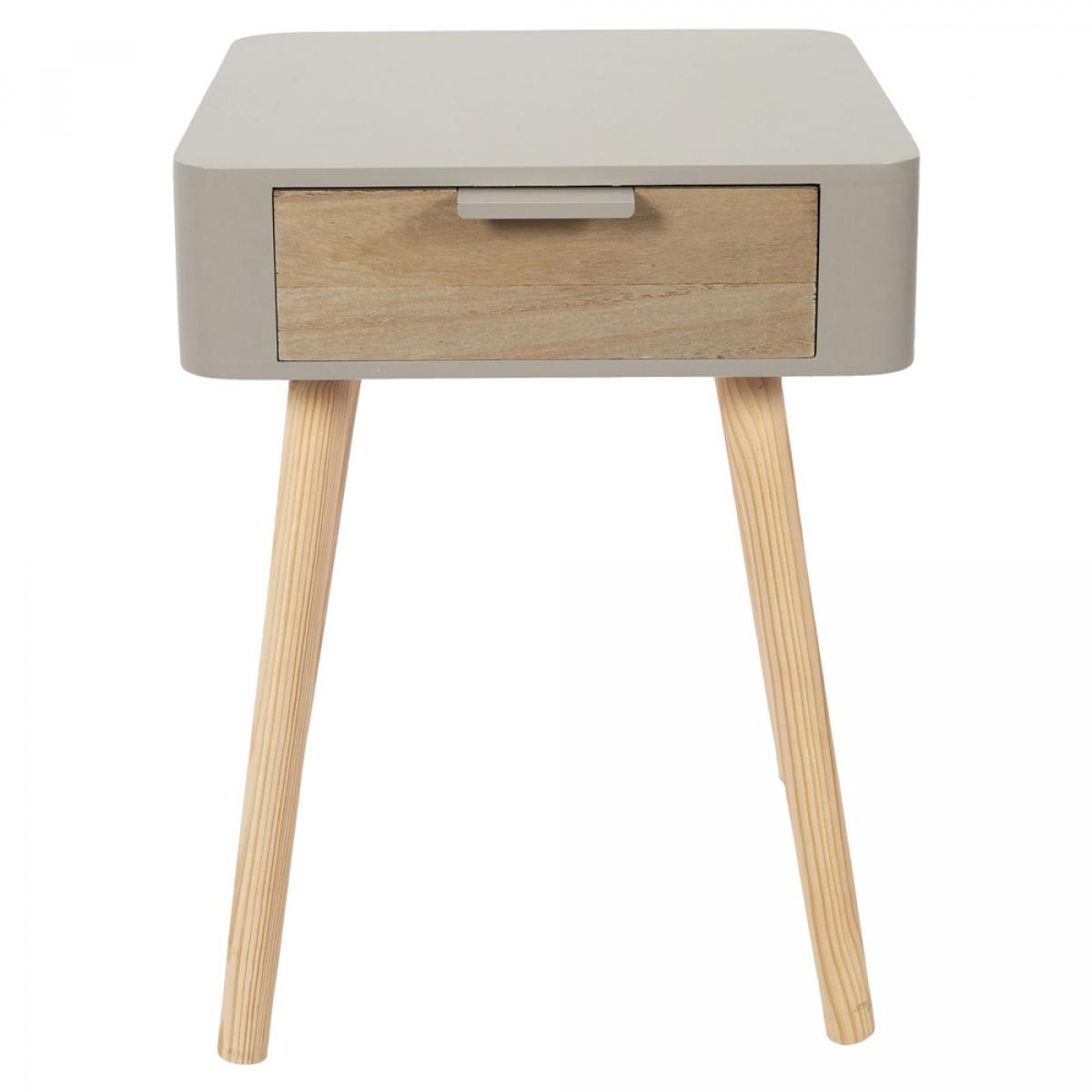 Mesita de noche ccajón marrón