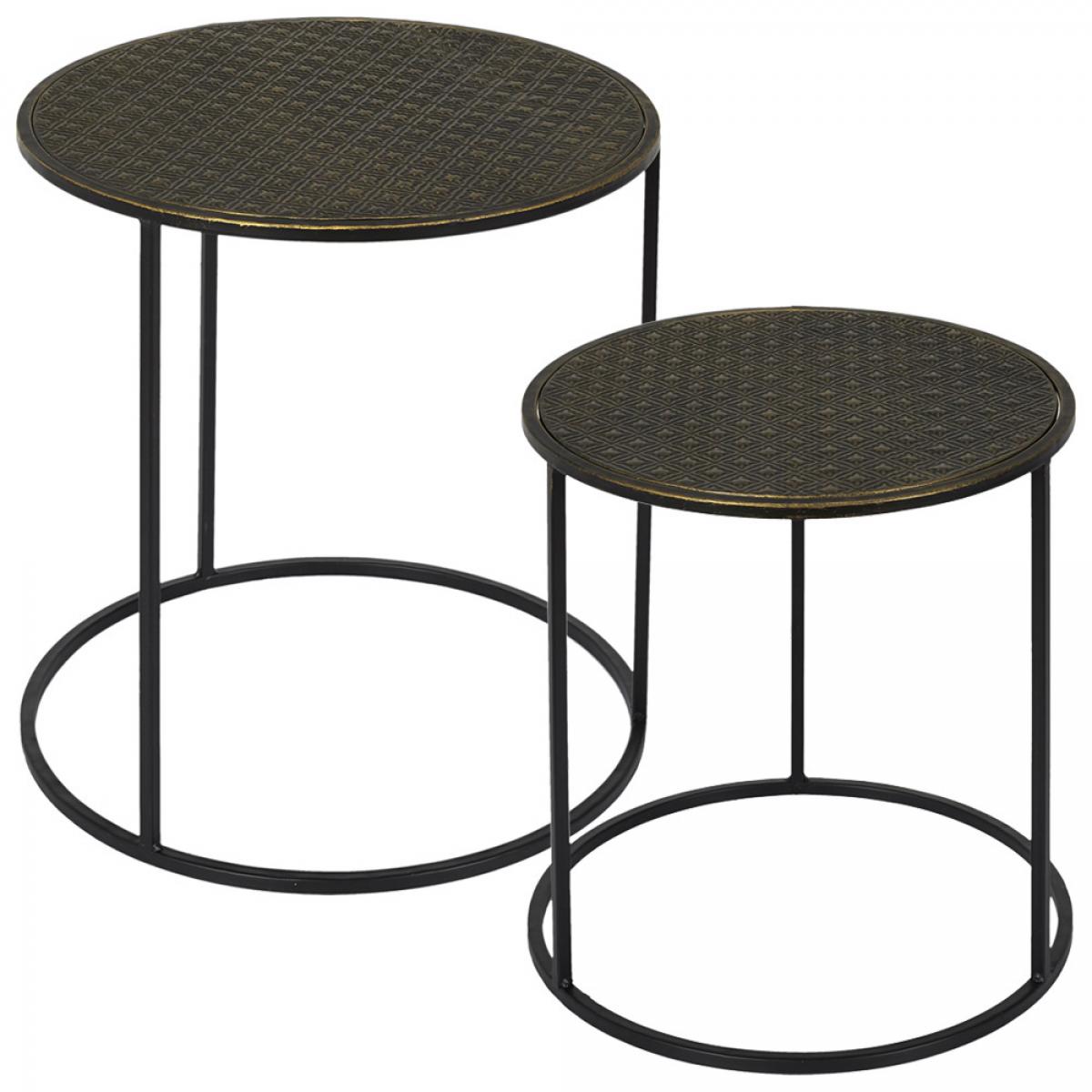 Set 2 mesas nido metal