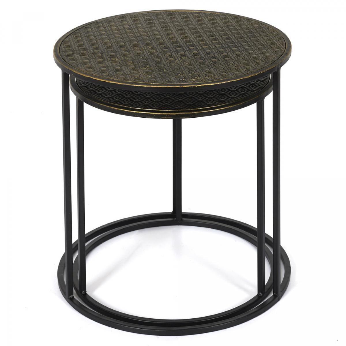 Set 2 mesas nido metal