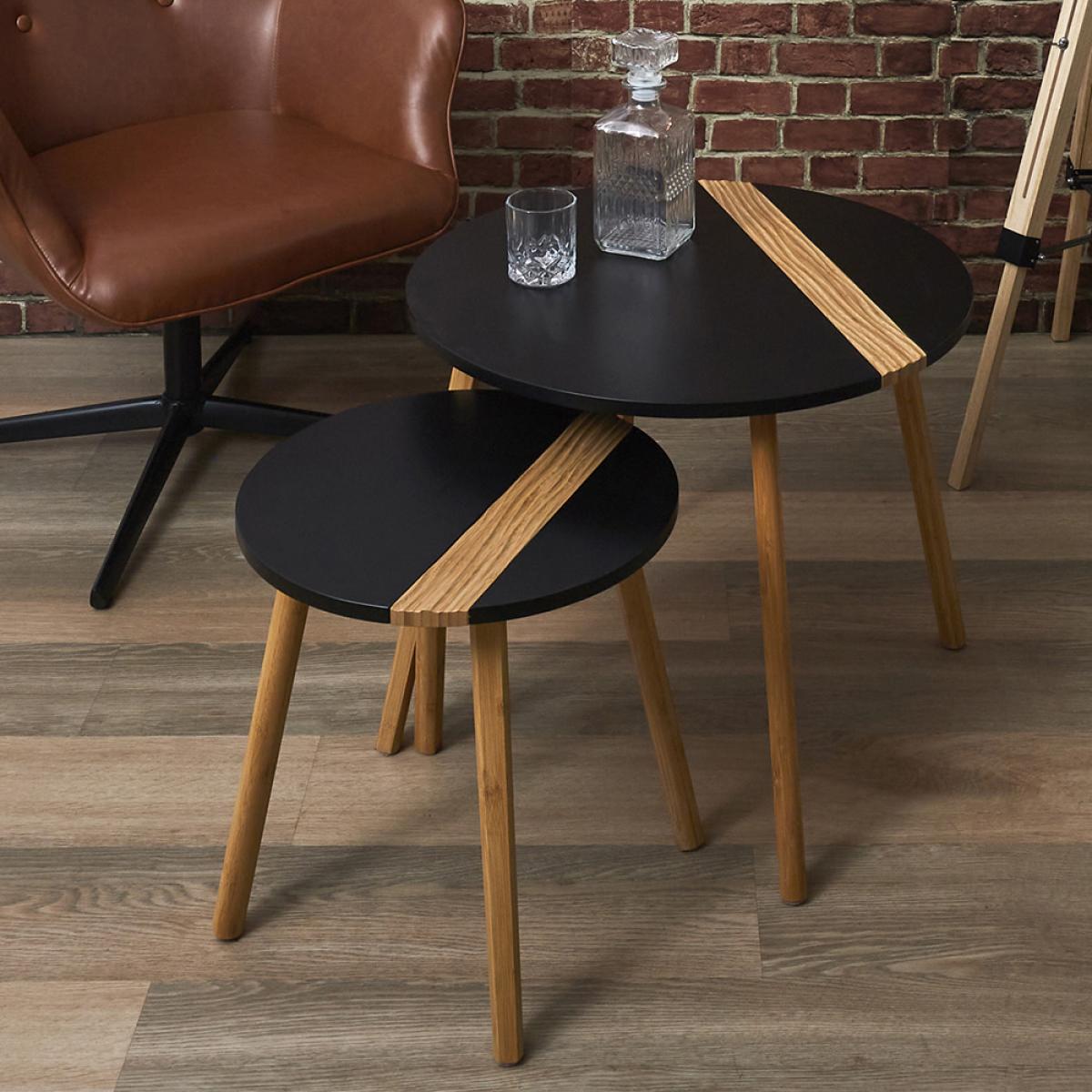 Set 2 mesas nido bicolor