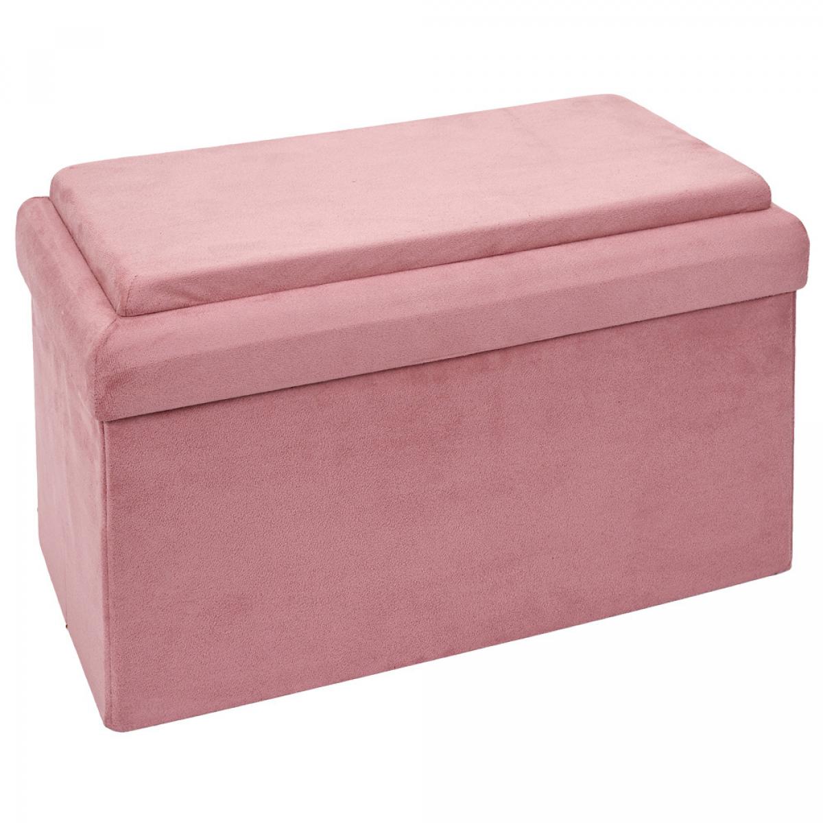 Banco puf plegable lego rosa