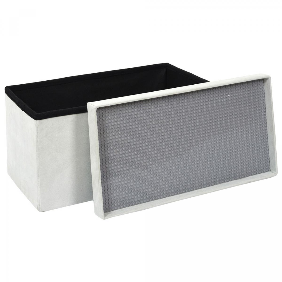 Banco puf plegable lego gris