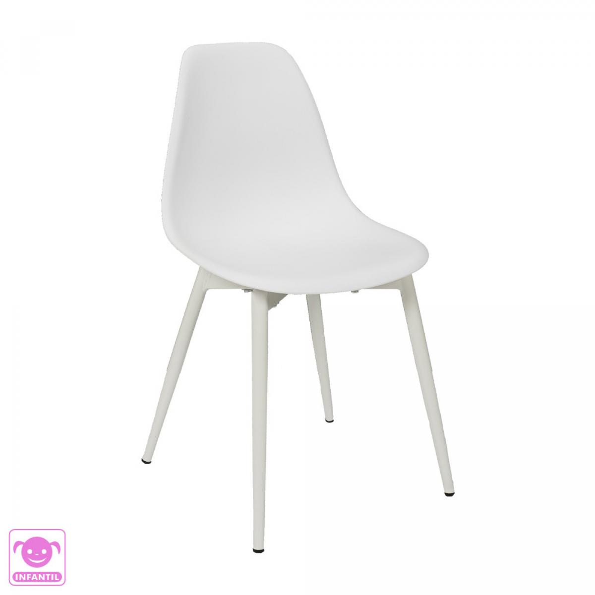 Set 4 sillas infantiles blancas